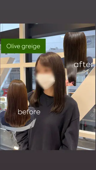 セミロング カラー 韓国ヘア🇰🇷/ニ ュアンスパーマ/ヒナのヘアスタイル