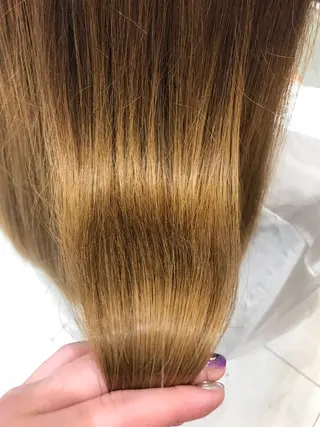 ロング カラー パーマ 保子 祐里香のヘアスタイル