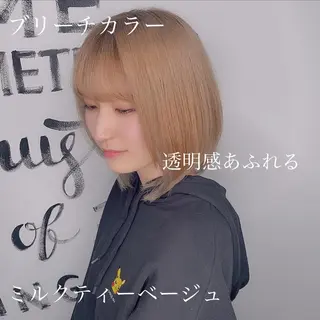 ミディアム エクステ・髪質改善・ ブリーチ・吉田大介のヘアスタイル
