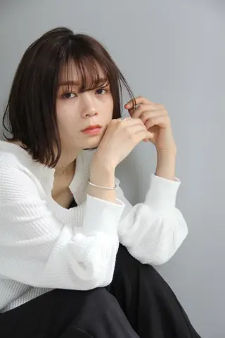 ミディアム カラー 透明感ハイトーン☆ 今津 佑太のヘアスタイル