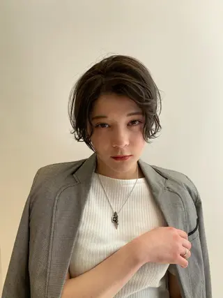 ショート 縮毛/ショート/ ボブ/レイヤー/小原のヘアスタイル