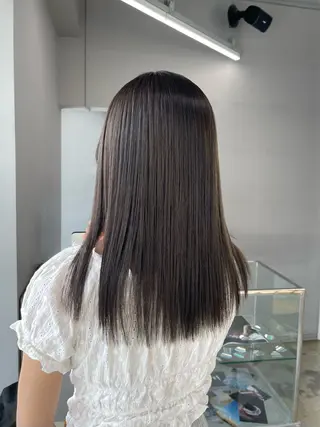 セミロング カラー 愛莉/ラベンダー/ ベージュ/ブラウンのヘアスタイル