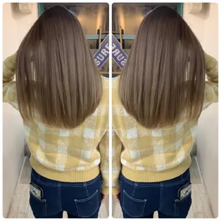 ロング カラー 京都大人女性ショート 徒歩1分/秋山のヘアスタイル