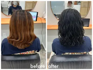 セミロング カラー aiko【艶カラー ・ミニモ年内で終了】のヘアスタイル