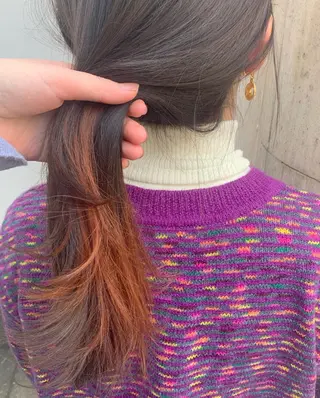 セミロング カラー ヘアアレンジ SALOWIN原宿ash店所属・憧れの艶ハイトーンへ 🌙サイダサキのヘアスタイル