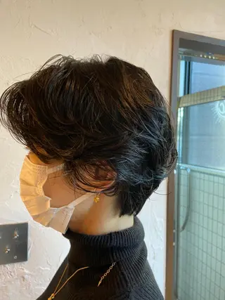 ショート パーマ 宮本 玲那のヘアスタイル