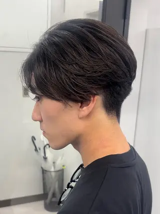 パーマ メンズ 曲がる縮毛矯正 LIBER 　岩名のヘアスタイル