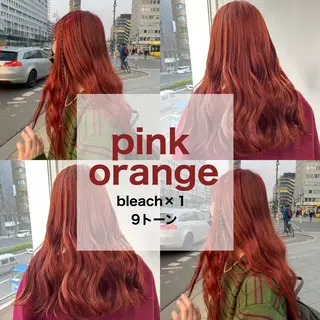 ロング カラー 愛結 暖色カラー🎀🩰のヘアスタイル