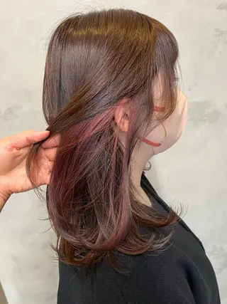 セミロング カラー Salon de  COCO所属・Yuka /ツヤカラー✨のヘアスタイル