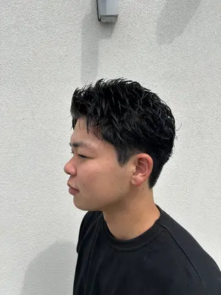 メンズ カズキ🌼曲がる縮毛 /くせ毛パーマのヘアスタイル