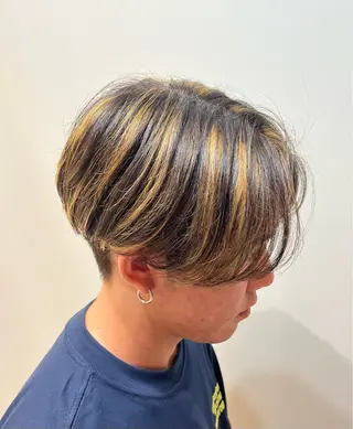 ショート メンズパーマ、スパ イキー、上野星也のヘアスタイル