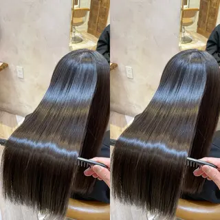 ロング カラー 縮毛矯正/艶カラー 笠原康平のヘアスタイル