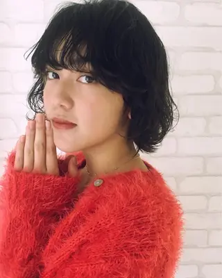 ショート カラー パーマ さかい なつみのヘアスタイル