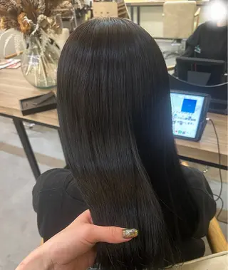 セミロング カラー 暗髪/艶カラー /yaekaのヘアスタイル