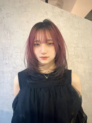 セミロング カラー tlim by envy所属・三ノ宮美容室tlim byenvy石塚康平のヘアスタイル