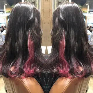 セミロング カラー パーマ ヘアアレンジ メンズ キッズ ネイル マツエク・マツパ サロンドミルク 原宿のヘアスタイル