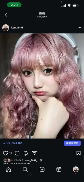 ロング 🥇KEN /レイヤー/艶カラーのヘアスタイル