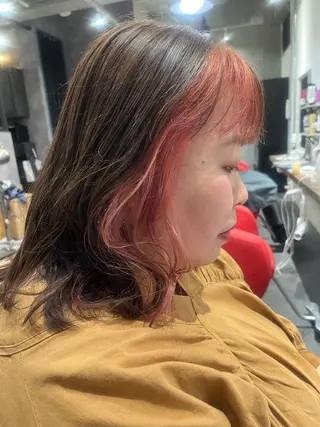 ミディアム カラー ヘアアレンジ 駅チカ【ali'i】 アリイ花崎友美☘のヘアスタイル