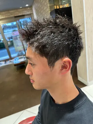 ショート パーマ メンズ 💈メンズ特化 美容師サキ💈のヘアスタイル