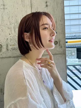 ミディアム 難波/ヘアカラー 藤原育美のヘアスタイル