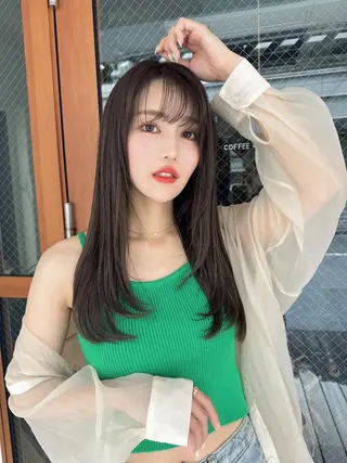 セミロング ルービック難波／韓国 /艶カラー/KAZUのヘアスタイル