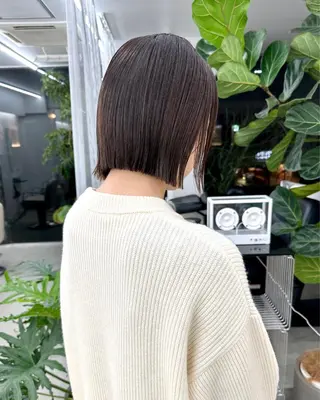 ショート カラー ボブ/レイヤー/ケア パーマ/リュウタのヘアスタイル
