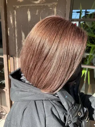 ミディアム カラー 川越 輝梨奈のヘアスタイル