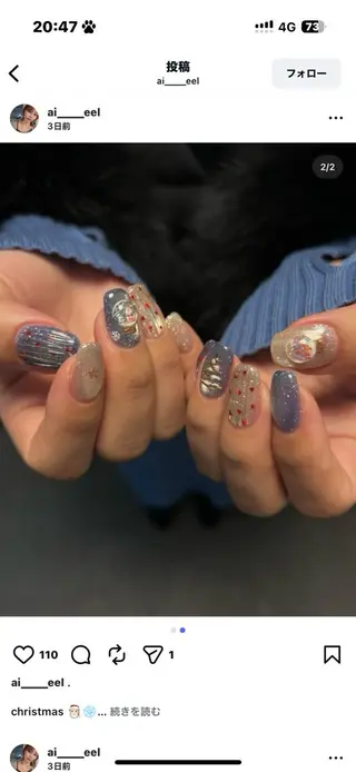 ネイル 大阪江坂 Kaiのネイルデザイン