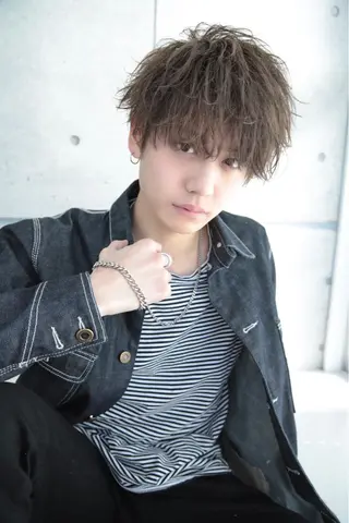 パーマ メンズ BABY 艶髪暗髪ヘア💖達人のヘアスタイル