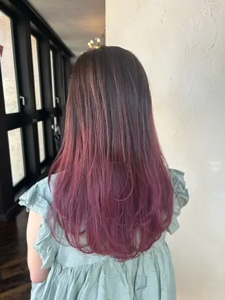 ロング カラー ヘアアレンジ Rina🌿 Re:chaLuのヘアスタイル