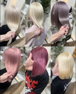 セミロング carina✂️ ハイトーンカラー🤩のヘアスタイル