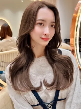 ロング カラー レイヤー❣️縮毛矯正 川村利幸のヘアスタイル