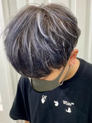 ショート カラー ヘアアレンジ メンズ kai .のヘアスタイル