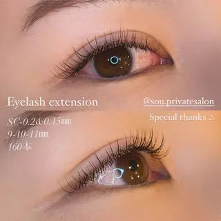 マツエク・マツパ private salon SOU所属・ﾄｰﾀﾙｾﾗﾋﾟｽﾄ MANAのマツエク・マツパデザイン