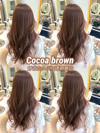 セミロング カラー shion 透明感カラーのヘアスタイル