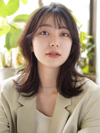 ミディアム 石川 修一のヘアスタイル