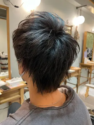 メンズ ぱつボブ/ ショート/YUKIのヘアスタイル