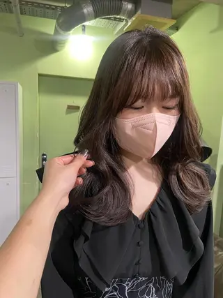 ミディアム カラー ボブヘアカット Rikapi❤️のヘアスタイル