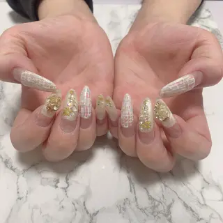 ネイル はな💎ネイル ワンホン、長さ出しのネイルデザイン