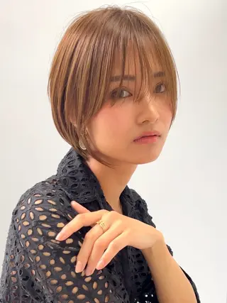 ショート カラー Laff新宿所属・縮毛矯正/ボブ 新宿/ショート/航輝のヘアスタイル