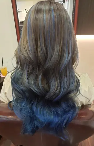 セミロング カラー RIENS♡xrea 山本優舞のヘアスタイル