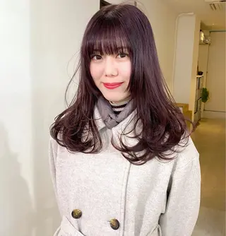 カラー mizuki/ピンク ベージュ.レイヤーのヘアスタイル