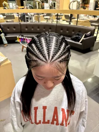 ロング ヘアアレンジ airi🌺特殊ヘア /コーンロウ⛓️🖤のヘアスタイル