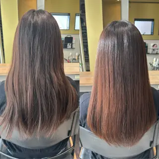 ロング パーマ hub hair レイヤー/透明感のヘアスタイル