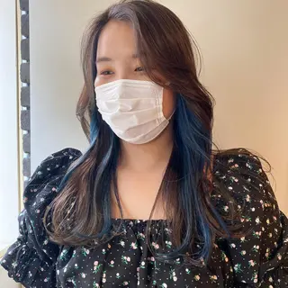 セミロング カラー パーマ ヘアアレンジ ネイル マツエク・マツパ GIVET (ジヴェ)所属・撮影モデル募集 🦋soemikaのヘアスタイル