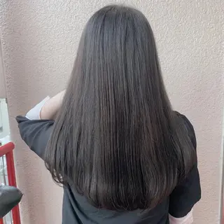 セミロング 淡色ふんわりhair 新宿satomiのヘアスタイル