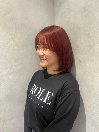 カラー karin/ ボブ♡暖色カラーのヘアスタイル