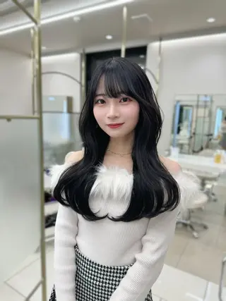 ロング カラー COA GINZA 空也/前髪/顔まわりのヘアスタイル