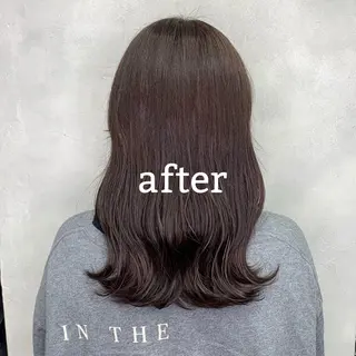 セミロング カラー 新宿/韓国レイヤー 髪質改善カラー/角所のヘアスタイル