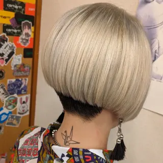 ショート カラー fuwat所属・秋葉原でカラーする なら🐉ちぇーたんのヘアスタイル